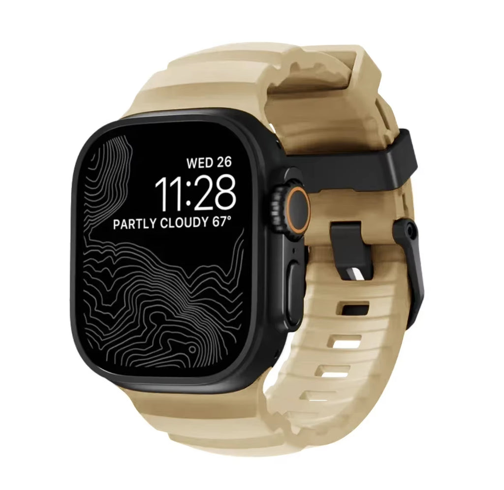 Armor Metal Case+Strap for  Watch Series 10 9 8 7 6 5 Se HD Glass Drop Resistant Waterproof Protect Cover Iwatch 44Mm 45Mm