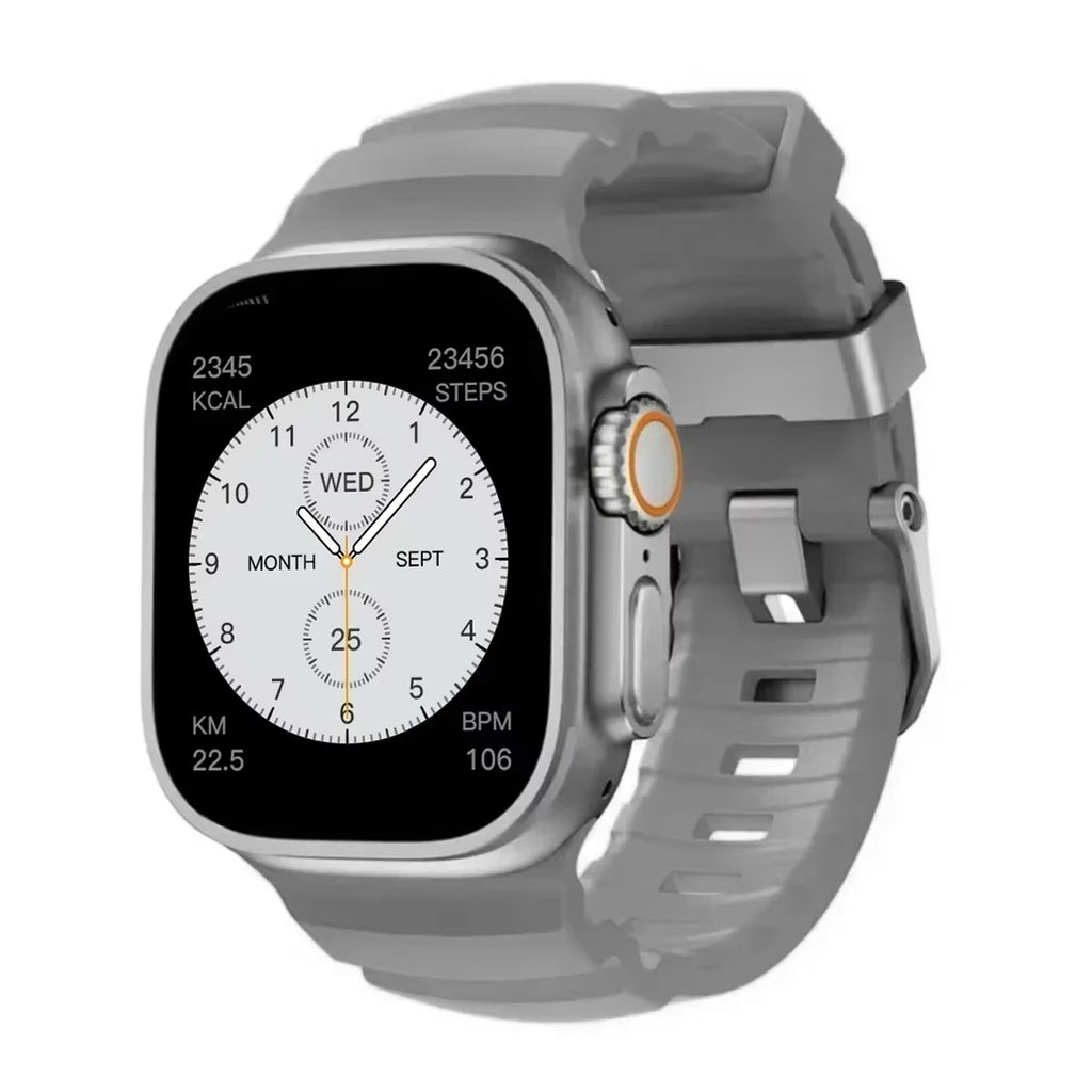 Armor Metal Case+Strap for  Watch Series 10 9 8 7 6 5 Se HD Glass Drop Resistant Waterproof Protect Cover Iwatch 44Mm 45Mm