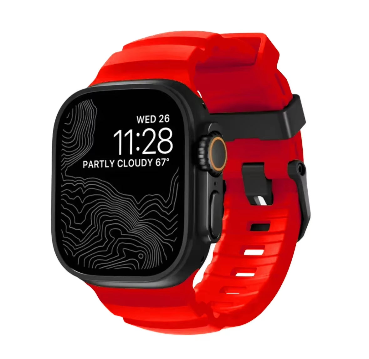 Armor Metal Case+Strap for  Watch Series 10 9 8 7 6 5 Se HD Glass Drop Resistant Waterproof Protect Cover Iwatch 44Mm 45Mm