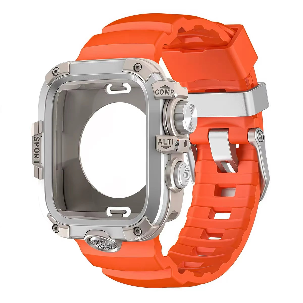 Armor Metal Case+Strap for  Watch Series 10 9 8 7 6 5 Se HD Glass Drop Resistant Waterproof Protect Cover Iwatch 44Mm 45Mm