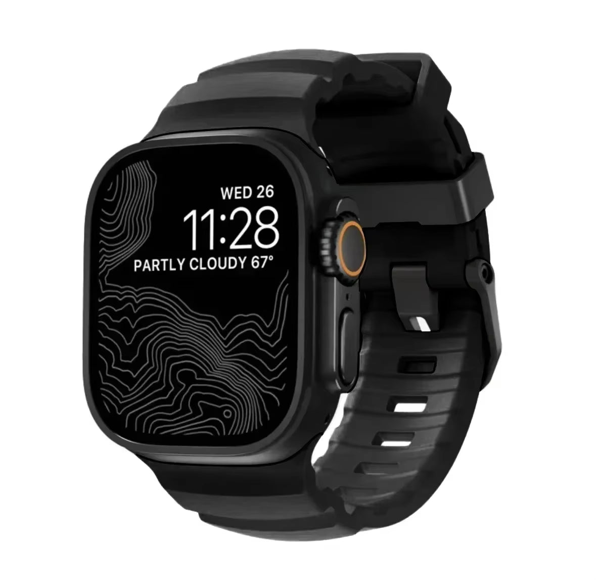 Armor Metal Case+Strap for  Watch Series 10 9 8 7 6 5 Se HD Glass Drop Resistant Waterproof Protect Cover Iwatch 44Mm 45Mm