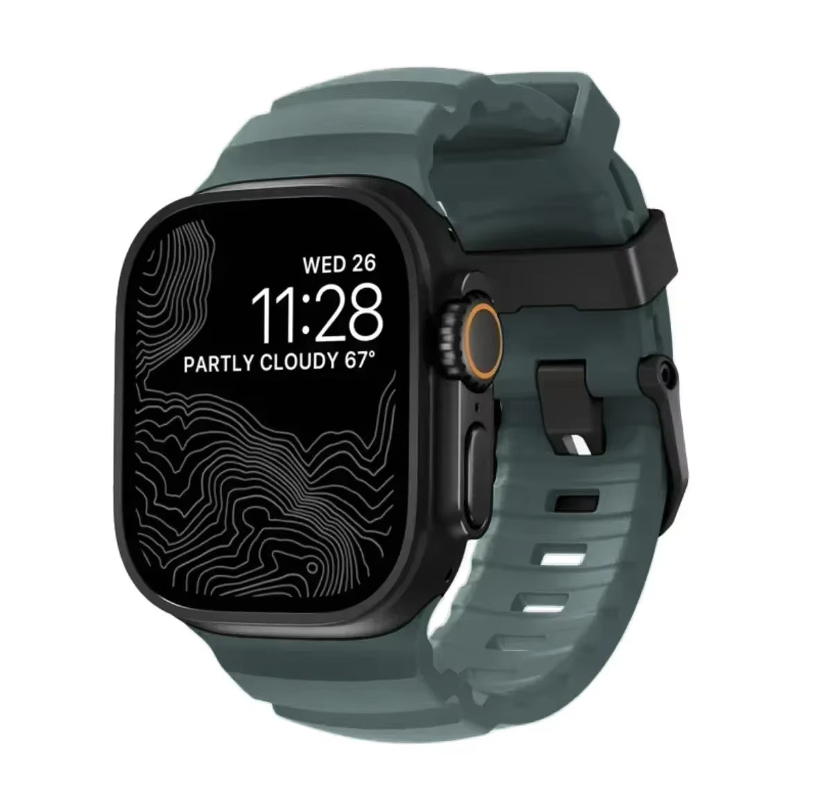 Armor Metal Case+Strap for  Watch Series 10 9 8 7 6 5 Se HD Glass Drop Resistant Waterproof Protect Cover Iwatch 44Mm 45Mm